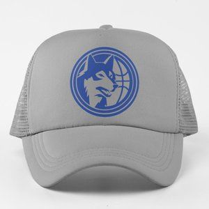 NEW Minnesota Timberwolves 1990s Retro Logo Foam Trucker Mesh Snapback Hat GREY